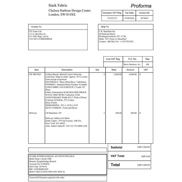 Carlton Bench by Sherrill Canet For Sale - Image 6 of 7