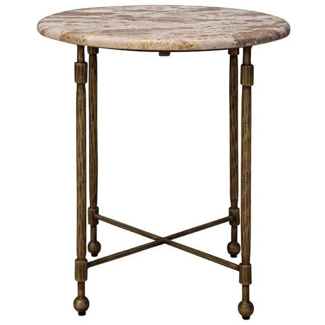 The Colmar Marble Top Round Side Table brings refined elegance and functional storage to your living space through its...