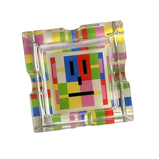 Blue Postmodern Cendrier by Alessandro Guerriero for Ritzenhoff Cristal, 1990s For Sale - Image 8 of 8