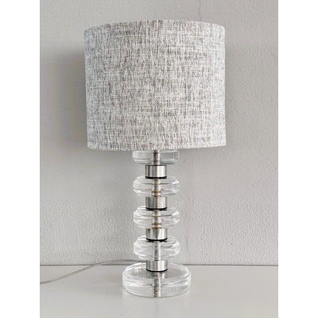 Vintage Italian Table Lamp in Acrylic, 1970s For Sale - Image 12 of 12