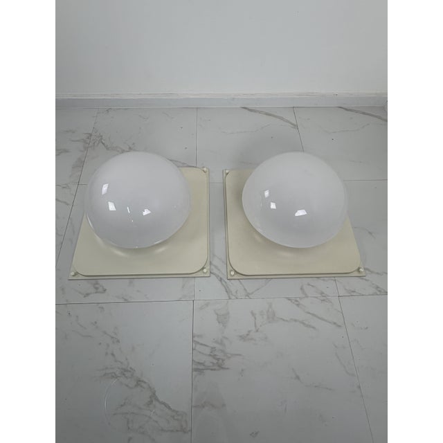 Large Space Age Ceiling Lamps, 1970s, Set of 2 For Sale - Image 9 of 12