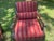 Ethan Allen Newport Neoclassical Empire Lounge Armchairs Set of 2 Burgundy Gold Striped For Sale - Image 12 of 12