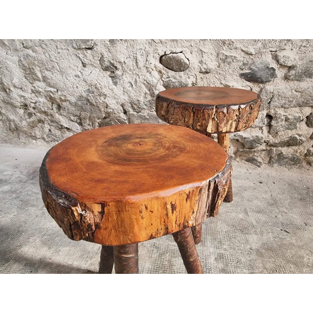 Vintage Wooden Stools, France, 1960s, Set of 2 For Sale - Image 9 of 18