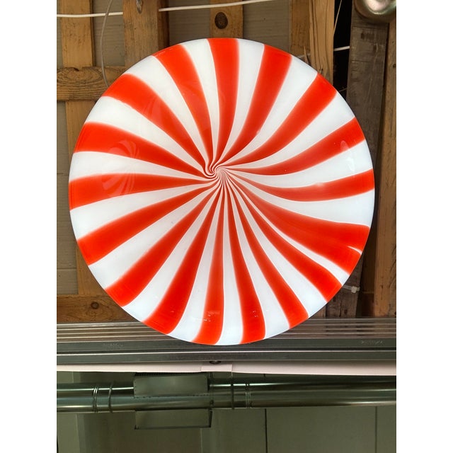 2010s Italian Murano Style Glass Swirling Multicolors Pendant Sphere For Sale - Image 5 of 5