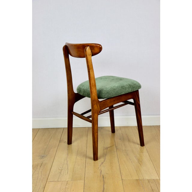 Forest Green Vintage Green Wooden Chair from Hałas, 1970s For Sale - Image 8 of 11