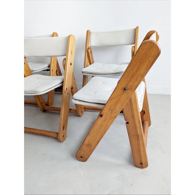 Kon-Tiki Folding Chairs by Gillis Lundgren for Ikea, 1970s, Set of 4 For Sale - Image 9 of 10