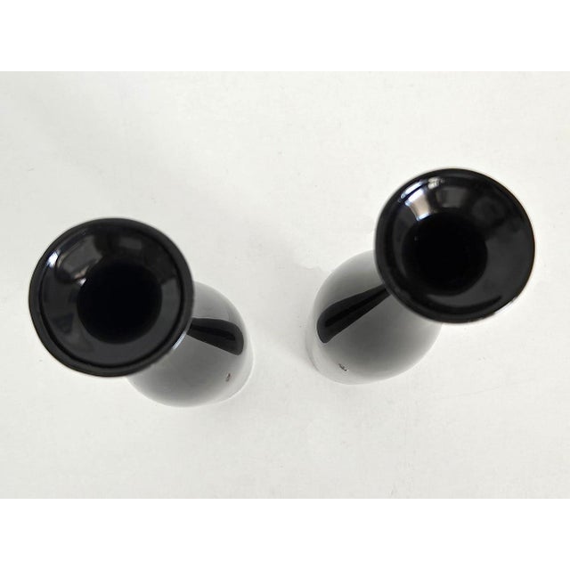 Vintage Toyo Ceramic Ikebana Bottle Vases, a Pair For Sale - Image 10 of 14