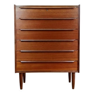 Vintage Danish Teak Chest of 6 Drawers, 1950s For Sale