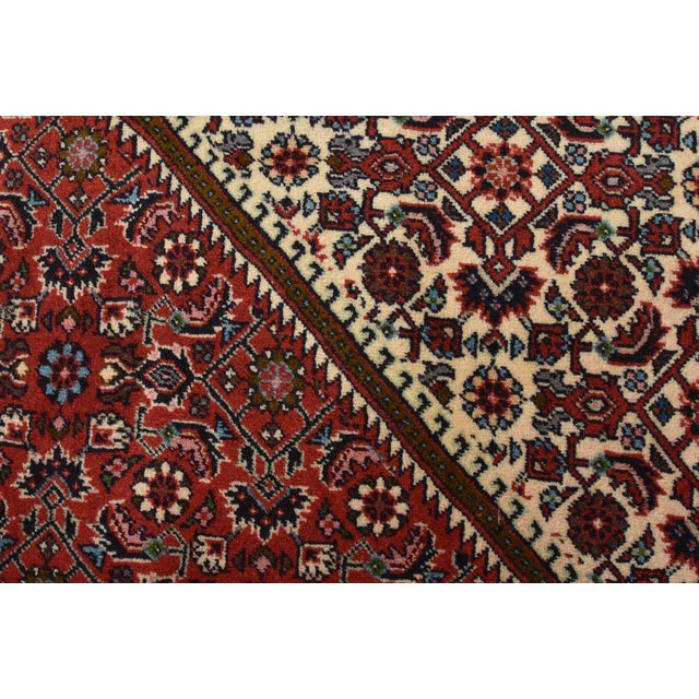 Fine Bidjar Rug 6’7” X 8’2” Ivory Wool Traditional Hand-Knotted Oriental Carpet For Sale - Image 10 of 15