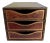 Antique c.p. Leathercraft 3 Drawer File Organizer For Sale