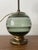Petite 1930s Art Deco Smoke Blue-Green-Grey Art Glass Table Lamp With Patinated Metal Base For Sale - Image 10 of 11
