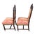 Pair 19th Century Victorian Oak Chairs Carved Back Red Gold Upholstery Dining Hall For Sale - Image 10 of 15