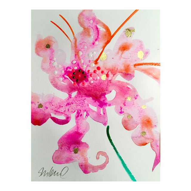 Original Stargazer Lavern Watercolor Painting For Sale