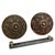 Metal Antique American Bronze Door Knobs With Door Plates - 5 Pieces For Sale - Image 7 of 9