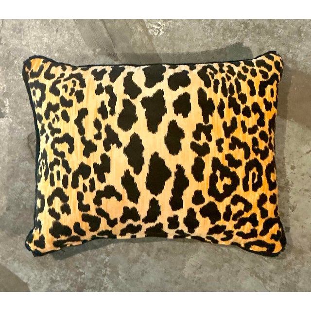 Vintage Boho Leopard Velvet Lumbar Pillow For Sale - Image 10 of 10