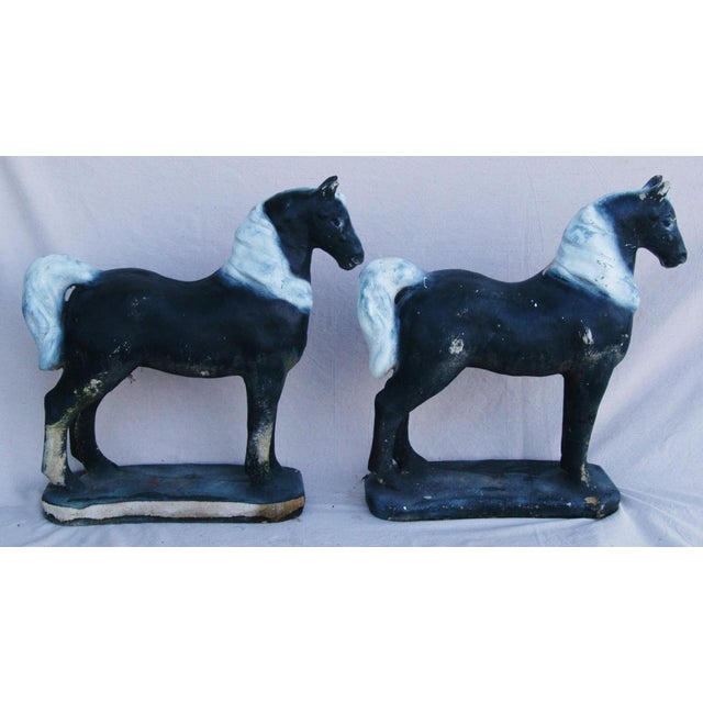 1950s Concrete Horse Garden Statues A Pair Chairish