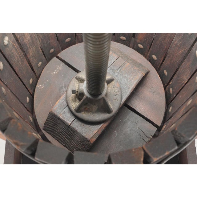 Early 20th Century Antique Wooden Fruit Cider Press For Sale - Image 5 of 12