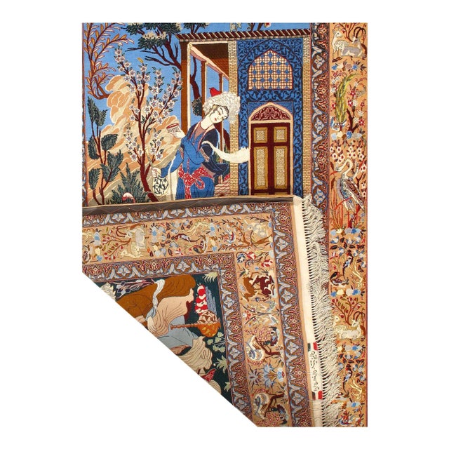 Pasargad Multi Color Persian Isfahan Silk & Wool For Sale - Image 4 of 4