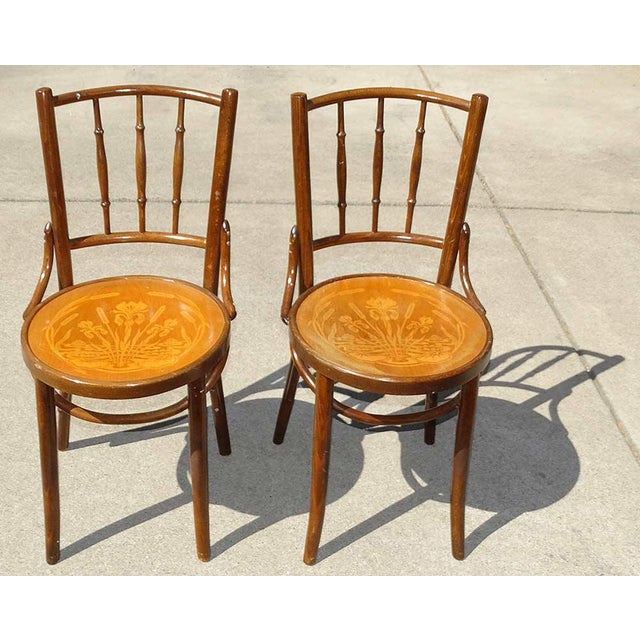 20th Century Romanian Bentwood Parlor Bistro Chairs a Pair Chairish
