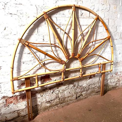 Vintage Bamboo Headboard for Queen Size Bed For Sale - Image 3 of 11