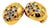 Vintage Gilded Clip-on Earrings with Rhinestones from Grossé, 1970s, Set of 2 For Sale