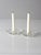 Transparent Vintage Cut Glass Star Candle Holders Pair For Sale - Image 8 of 10