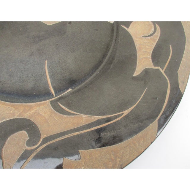 Late 20th Century Art Brut Stoneware Horse Charger Circa 70s For Sale - Image 5 of 11