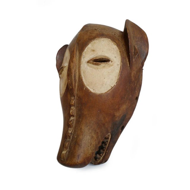 African Vintage Pig Mask For Sale - Image 3 of 6