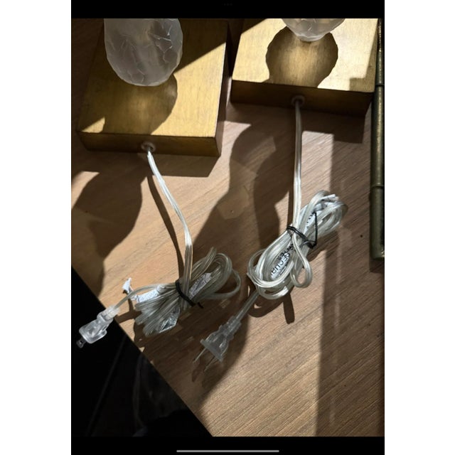 Transparent Vintage Regency Faceted Crystal Lamps - A Pair For Sale - Image 8 of 8