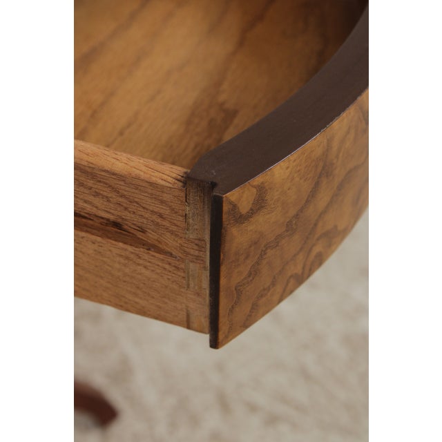 Baker Walnut Round Two-Tier Neoclassical Occasional Table For Sale In Philadelphia - Image 6 of 17