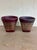 Pair of 19th Century Thai Hand Woven Rattan Red Lacquer Grain Baskets For Sale - Image 4 of 9