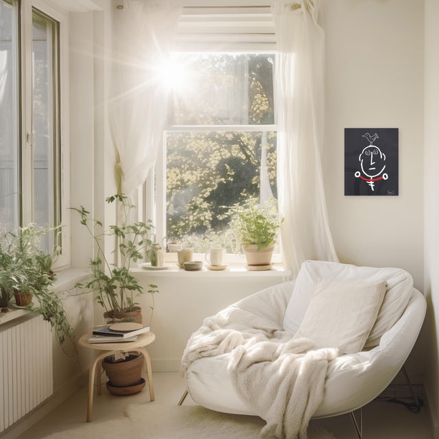 Black Birdhead 11 - Contemporary Quirky Figurative Mixed Media Art on Canvas Original Artwork by Soren Grau For Sale - Image 8 of 9