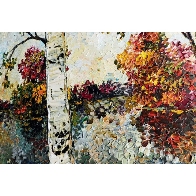 Maya Eventov "Foliage of Fall" Original Acrylic on Canvas, H.Signed Me012209-12 For Sale - Image 4 of 10