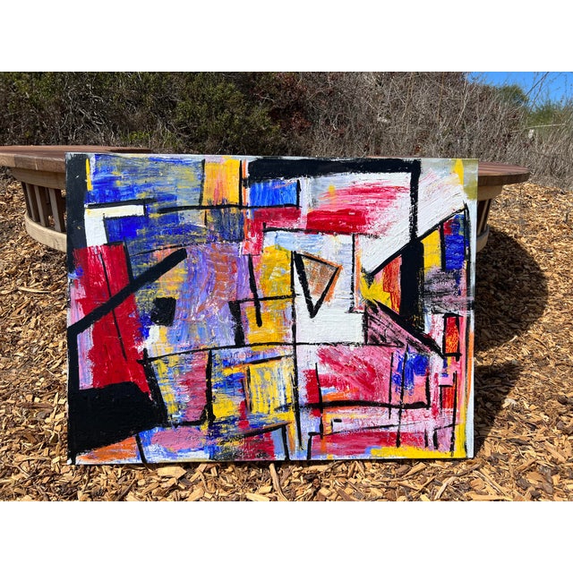 Abstract Composition in Bold Colors by Scott Anderberg For Sale - Image 9 of 9