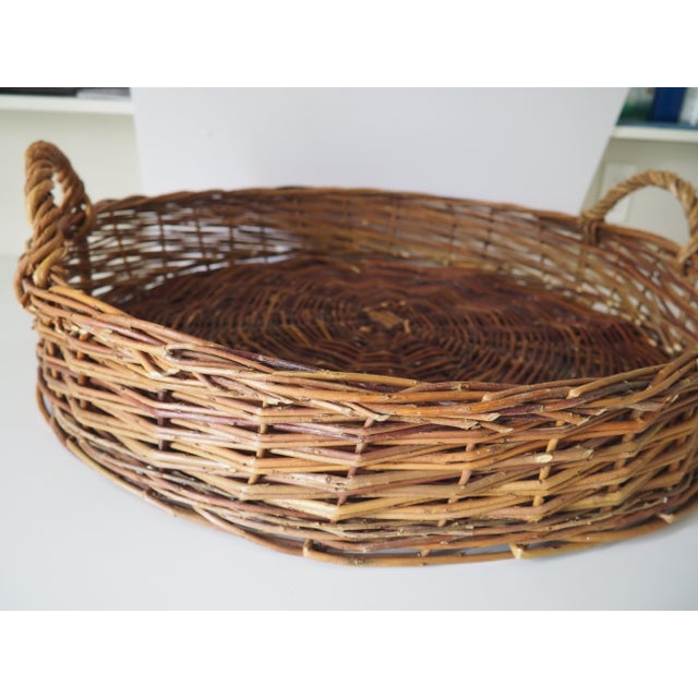 French Country Willow Parching Basket, Small For Sale - Image 3 of 4