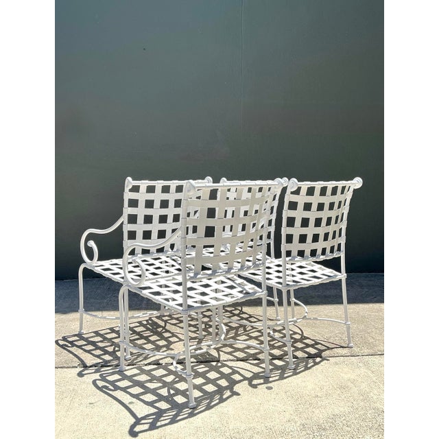 Vintage Brown Jordan Cast Aluminum “Florentine” Dining Chairs - Set of 4 For Sale In West Palm - Image 6 of 12