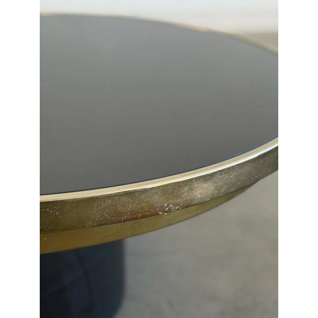 Black 1990s Revolving Glass Coffee Table For Sale - Image 8 of 15