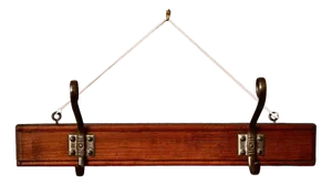 Vintage Bistro Wood and Metal Coat Rack, 1950s