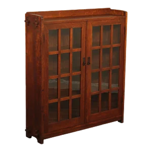 L. & J.G. Stickley Antique Mission Oak Two-Door Bookcase