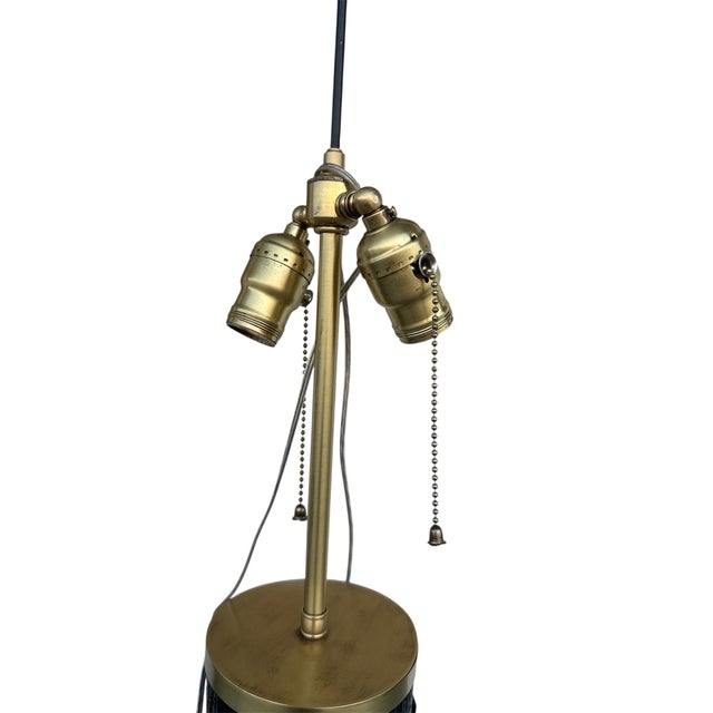 Vintage Wallpaper Rollers Lamps - a Pair For Sale - Image 4 of 4