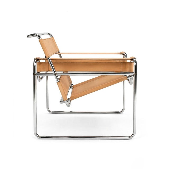 Marcel Breuer Vintage B3 Chairs by Marcel Breuer for Wassily, 1980s, Set of 2 For Sale - Image 4 of 10