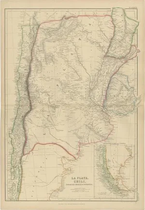 Antique Map of La Plata by W. G. Blackie, 1859