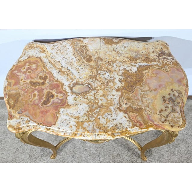 Small End of 19th Century Louis XV Medium Table in Gilded Wood For Sale - Image 4 of 18