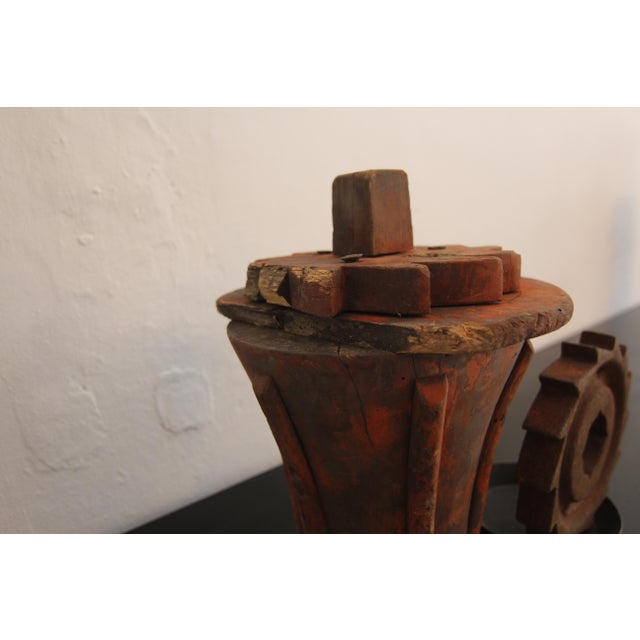 Early 20th Century Wooden Casting Pattern Object with Original Patina, 1890s For Sale - Image 14 of 18