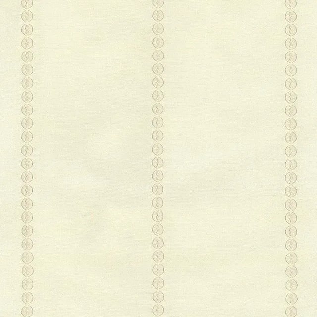 Contemporary Sample - Schumacher Gabrielle Embroidery Fabric in Limestone For Sale - Image 3 of 3