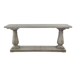 Restoration Hardware Balustrade Salvaged Wood Console Table For Sale