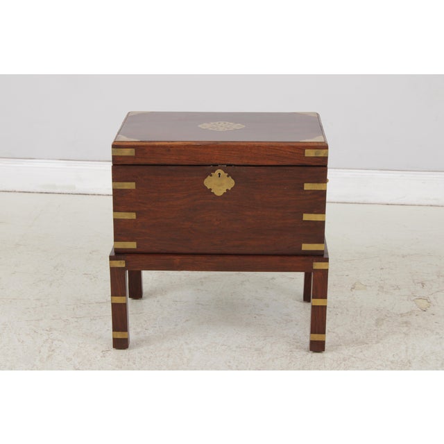 Age: Approx: 80 Years Old Details: Locking Fall Front High Quality Construction Stunning Brass Inlays Condition: Excellent...