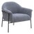 Lua Blue Chenille Accent Chair For Sale