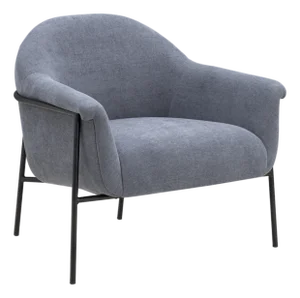 Lua Blue Chenille Accent Chair