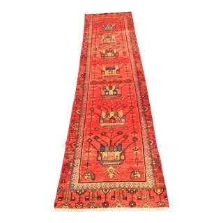 Vintage Persian Zanjan Short Runner - 2'2"x8'7" For Sale